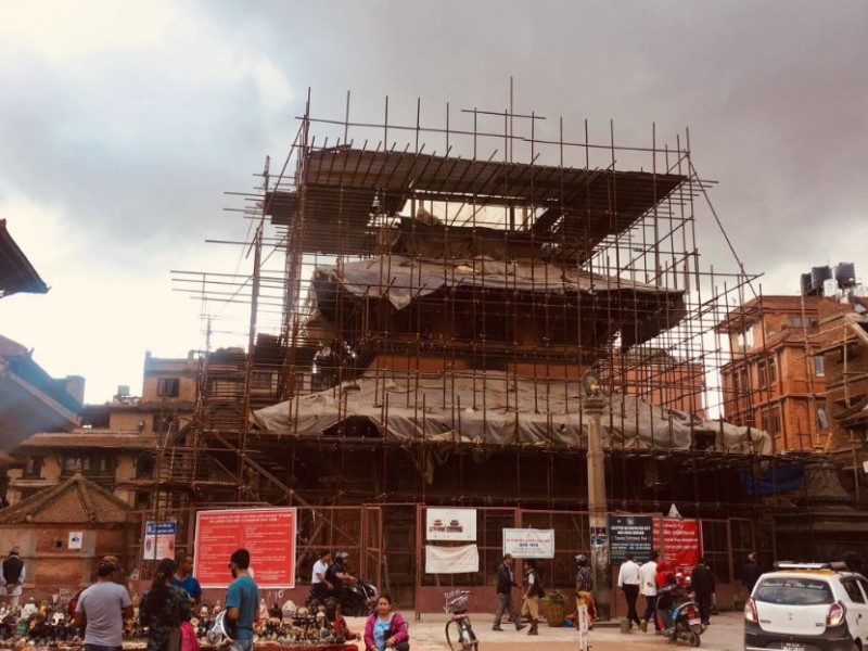 कामदार अभावले भीमसेन मन्दिर पुनःनिर्माण तिहारपछि सम्पन्न हुने